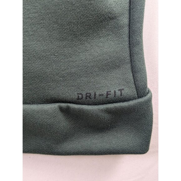 Nike Dri-Fit Hoodie Pullover Mens Large Green Neon Yellow Swoosh Front Pocket - Picture 12 of 13